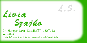 livia szajko business card